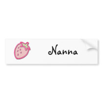 Girlie Strawberry Bumper Stickers
