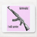 Girlivalist with AK47 Mouse Pads