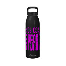Girls 1st Birthdays : Pink Worlds Coolest One Year Drinking Bottle