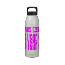 Girls 1st Birthdays : Pink Worlds Coolest One Year Reusable Water Bottles