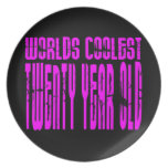 Girls 20th Birthdays Pink Worlds Coolest Twenty Dinner Plates