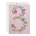 Girls 3rd Birthday Party Custom Invite Invitation