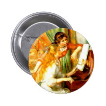 Girls at the Piano Button