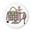 Girls Bags and Shoes Three magnets