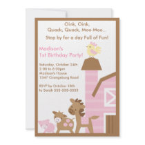 Girls Barn Animal Fun Birthday Party