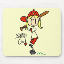 Girls Baseball Batter Up Tshirts and Gifts