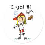 Girls Baseball I Got It stickers