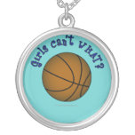 Girls Basketball - Brown/Blue Necklace
