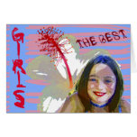 Girls best (choose your background colour) cards