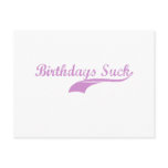 Girls Birthdays Suck Design postcards