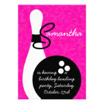 Girls Bowling Birthday Party Invitation