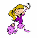Girls can play baseball acrylic cut out