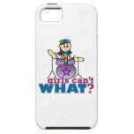 Girls Can't WHAT? Drummer Girl Logo iPhone 5 Covers