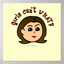 Girls Can't WHAT? Logo Head-Light Poster