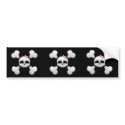 Girl's Cartoon Skull Bumper Sticker bumper stickers