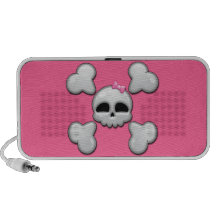 Girls Cartoon Skull iPhone Speakers