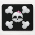 Girl's Cartoon Skull Mousepad
