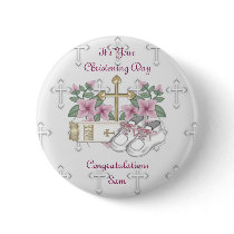 Girls Christening Shoes Pins