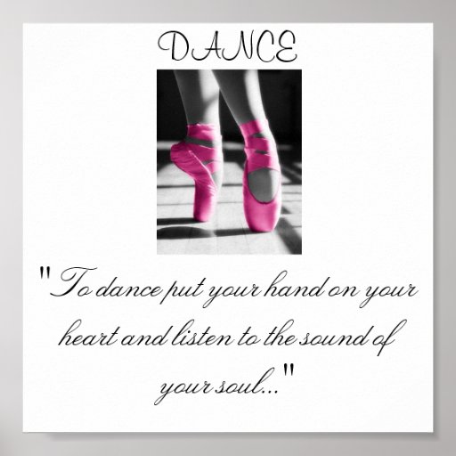 girls dance, "To dance put your hand on your he... Print
