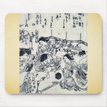 Girl's day by Nishikawa, Sukenobu Ukiyoe Mouse Mat