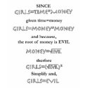 girls = evil t-shirts
