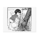 Girls Found A Bird Nest postcards