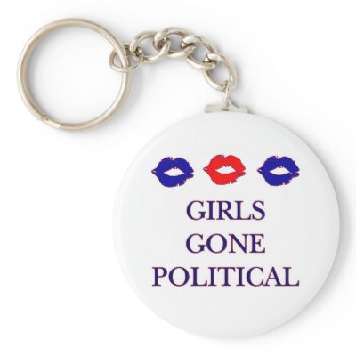 Girls Gone Political Logo Keychain by politikaldesigns