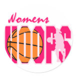 Girls Hoops Round Sticker