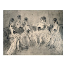 Girls in a Bordello Post Card