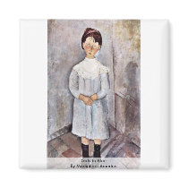 Girls In Blue By Modigliani Amedeo Fridge Magnets