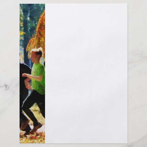 Girls Jogging On an Autumn Day Full Color Flyer