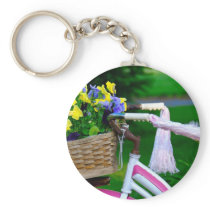 Girls Just Wanna Have Fun, Pink Girls Bicycle Keychain