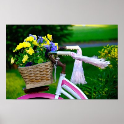 Girls Just Wanna Have Fun, Pink Girls Bicycle Posters by KahunaLuna