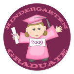 Girl's Kindergarten Graduation stickers