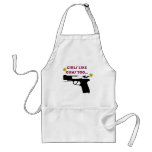 Girls Like Guns Too aprons