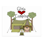 Girls Love Camping Postcard