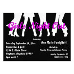 Girl's Night Out Black And White Invitations
