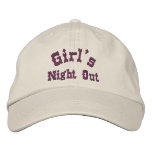 Girl's Night Out Funny Embroidered Hat embroidered hats
