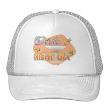girls night out, last night out bachelorette party mesh hat