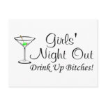 Girls Night Out Martini Postcards