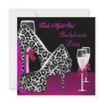 Girls Night Out Pink Shoes Hi Heels Champagne 2 invitations