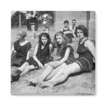 Girls on the Beach, early 1900s Magnet
