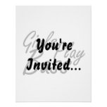 Girls play Bass black text Invites