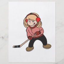 Girls Play Hockey Too Personalized Flyer