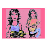 girls playin acoustic business cards