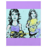 girls playin acoustic custom flyer
