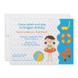 Girls Pool Party Birthday Invitation