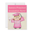 Girls Preschool / Kindergarten Graduation Party invitations