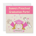 Girls Preschool / Kindergarten Graduation Party invitations