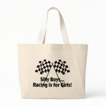 Girls Racing Tote Bag